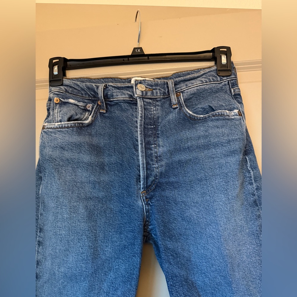 Agolde Riley High Rise Straight Crop Jeans - Frequnecy - Picture 3 of 13